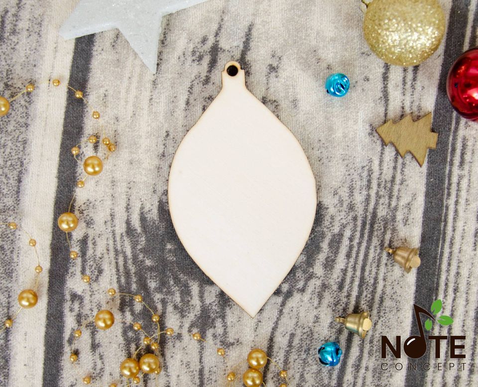 Blank Glob lacrima ornament de brad Craciun