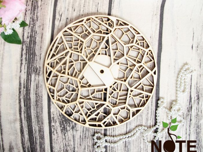 blank ceas mandala din lemn