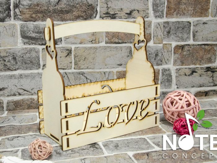 blank cutie decorativa din lemn pentru aranjamente