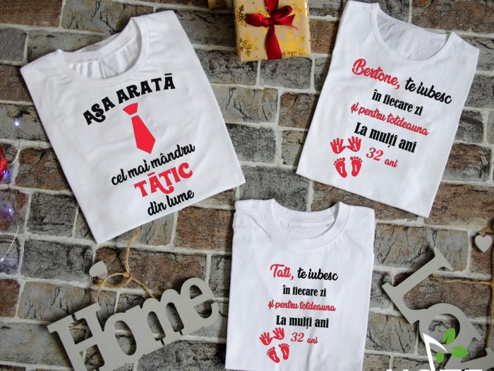 set tricouri personalizate pentru tatic mandru