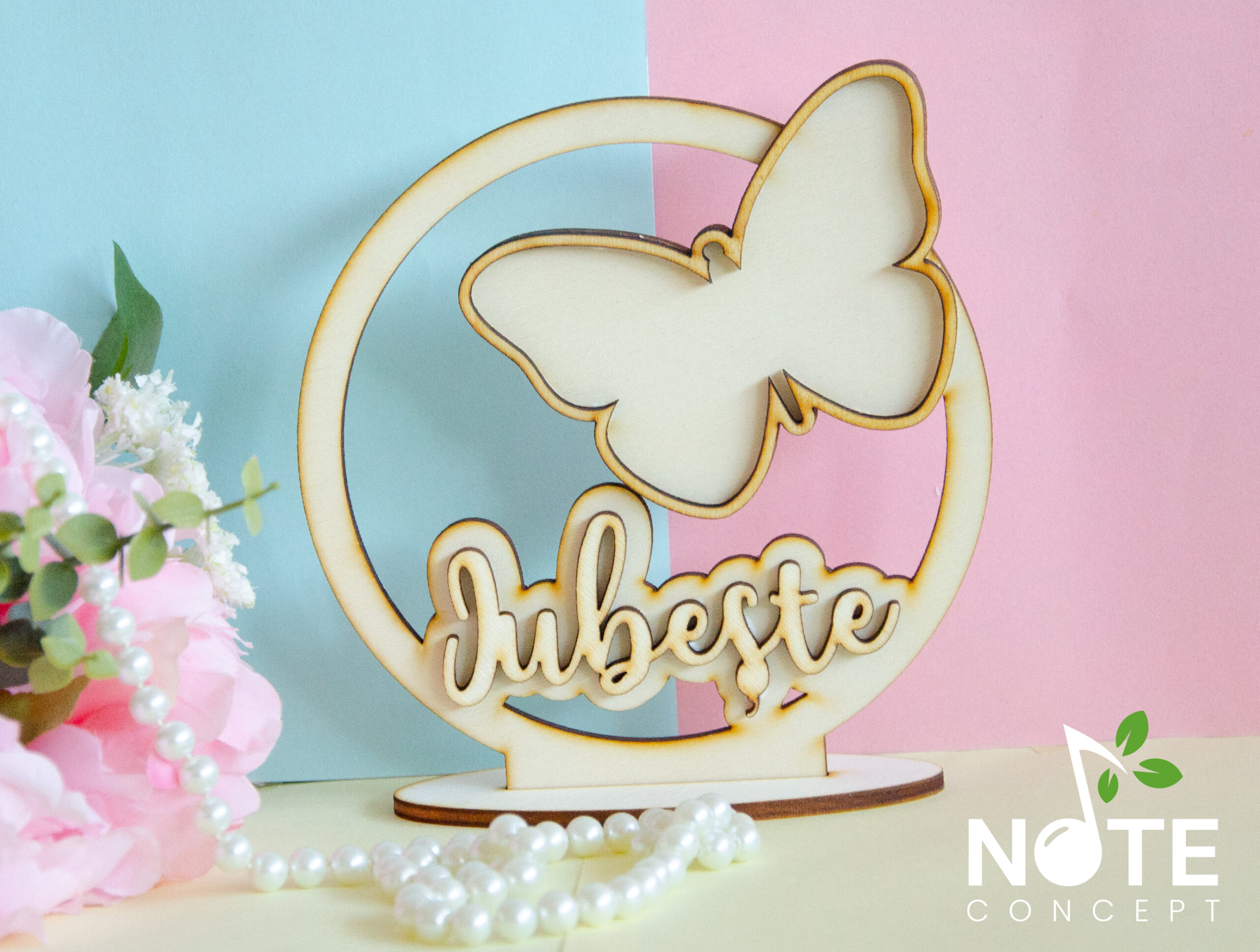 Decoratiune 8 martie pentru licheni cu mesaj - diverse modele - imagine 3