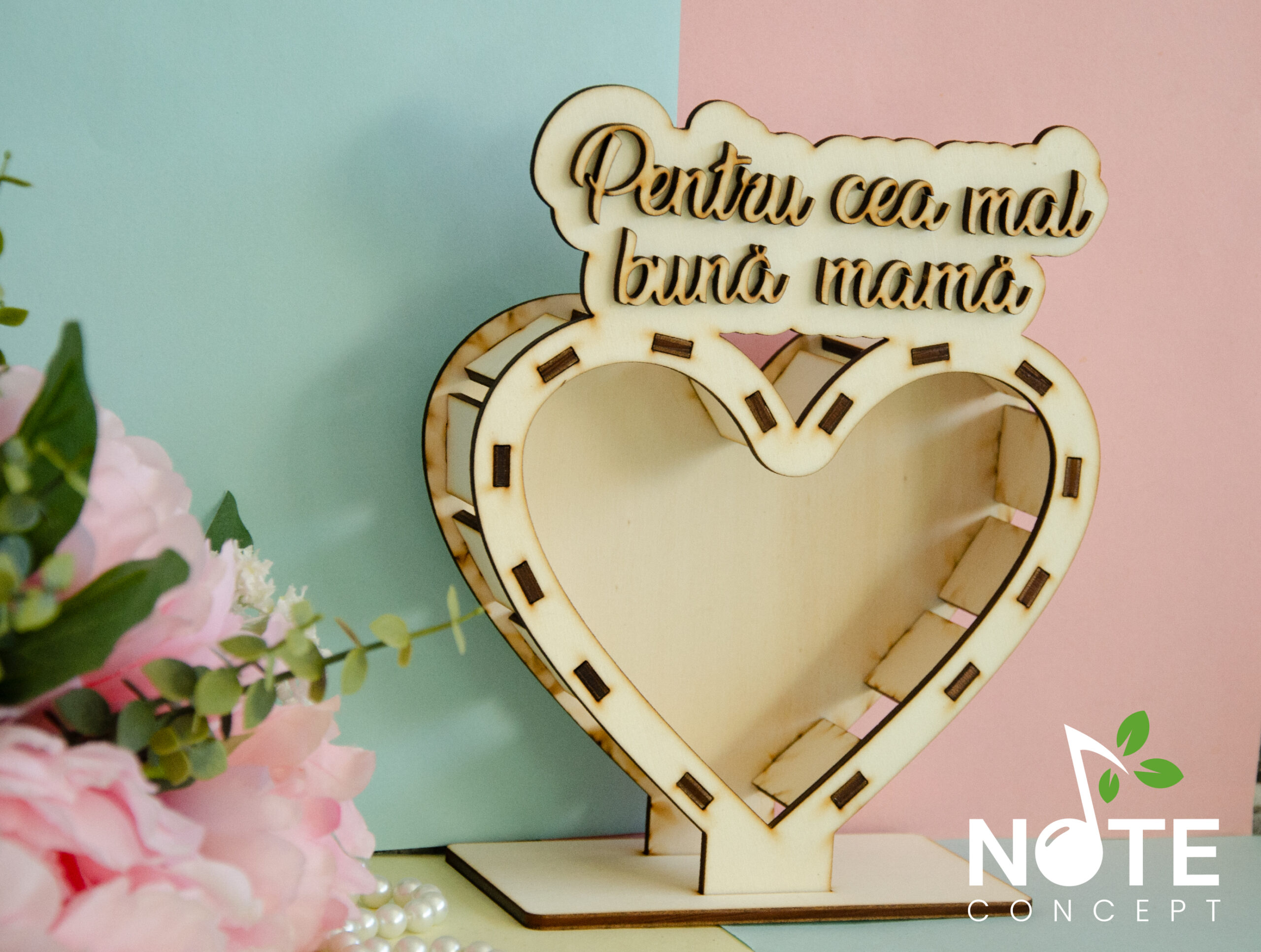 Blank rama adanca inima cu mesaj - mai multe variatii